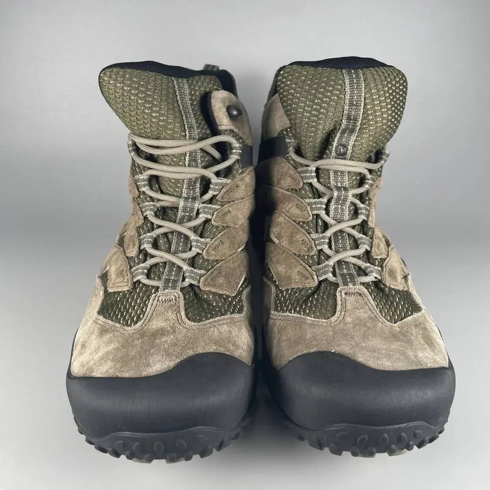 Merrell Moab 2 Men's Size 14 Earth Green Suede Mid Waterproof Hiking Boots Shoes
